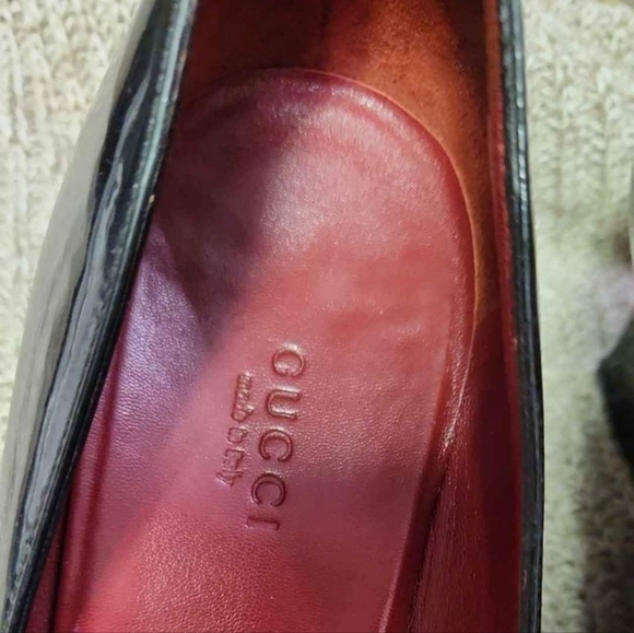 💛 Gucci Black Pattenleather Wedges💛 - Picture 2 of 6